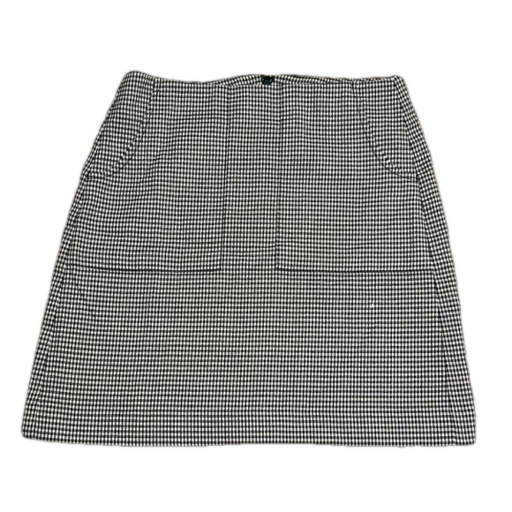 Loft Outlet Houndstooth Pocket Skirt - Petrol Grey - Size 2 Petite